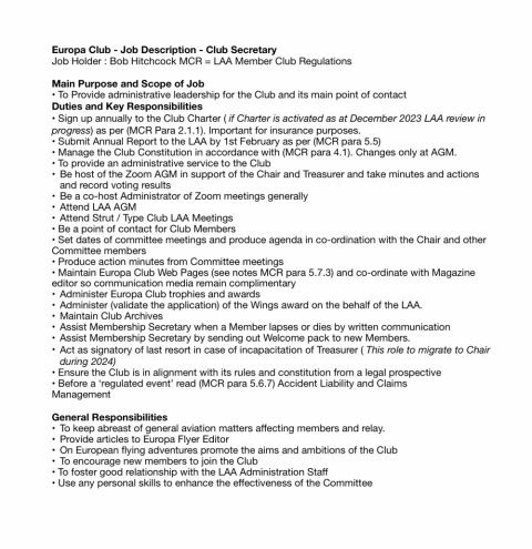 Secretary role and responsibilities 